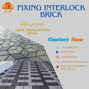 Installation of interlock bricks