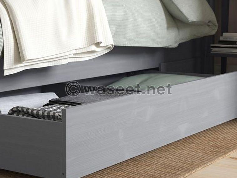 سرير مع وحدات تخزين  0