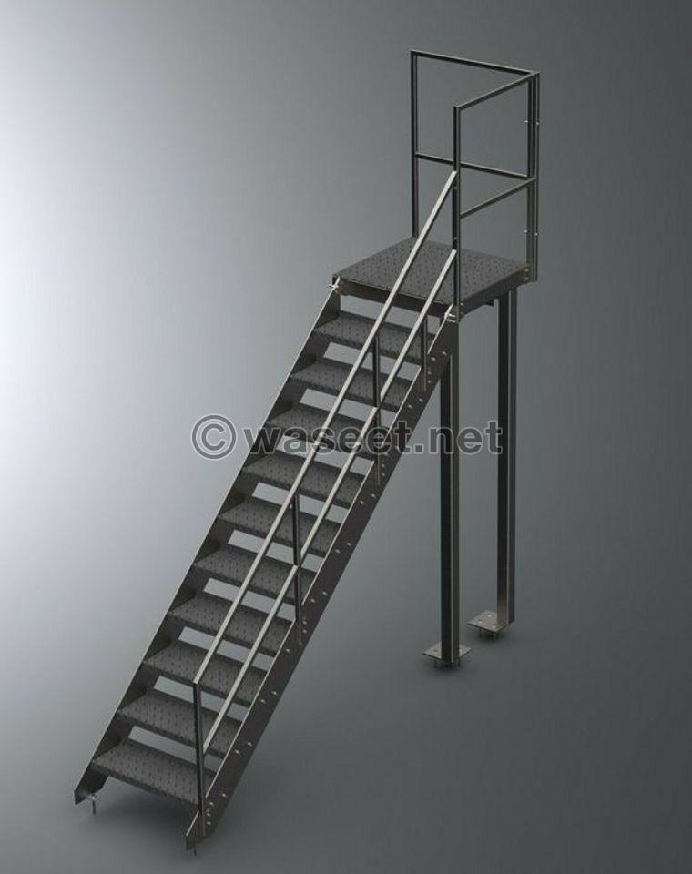 Installing steel stairs 3